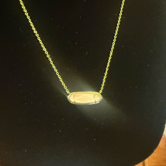 Rare Kendra Scott Aria Heart Magnesite 14K Gold White Pendant Necklace - Picture 7 of 9